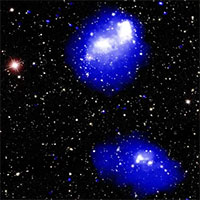 4 cụm thiên hà va chạm cách Trái đất 3 tỷ năm ánh sáng