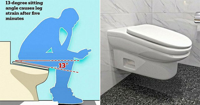 Nhà vệ sinh có bệ ngồi với góc nghiêng 13 độ giúp nâng cao năng suất lao động?