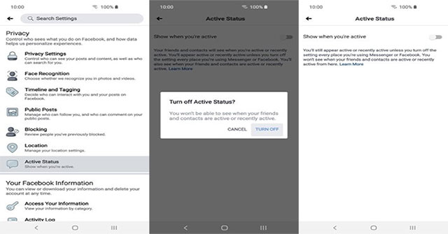 Làm sao để tắt hoàn toàn trạng thái online trên Facebook và Facebook Messenger?