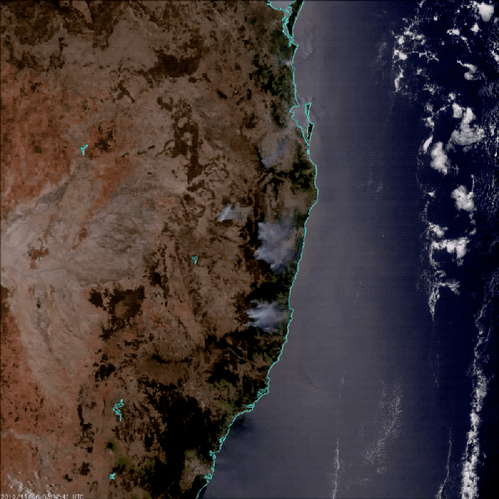 Cháy rừng tại Australia nhìn từ không gian