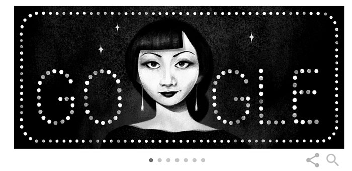 Doodle hôm nay tôn vinh ngôi sao điện ảnh người Mỹ gốc Hoa đầu tiên tại Hollywood