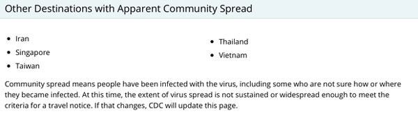 CDC Mỹ xếp Việt Nam vào danh sách “có sự lây lan trong cộng đồng” nghĩa là gì?