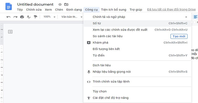 Cách luôn hiển thị số từ trong Google Docs