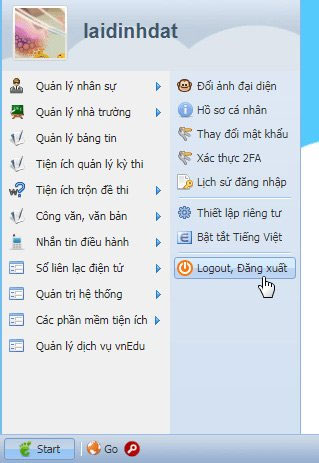 Hướng dẫn đăng nhập và đăng xuất hệ thống quản lý nhà trường VnEdu