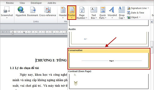Hướng dẫn đánh số trang trong Word 2010/2013/2016/2019