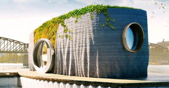 Nhà nổi in 3D hoàn thành trong 48 giờ, tồn tại một thế kỷ