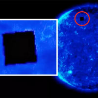 Tại sao trong tấm ảnh Mặt Trời của NASA chụp lại có một hình vuông đen ngòm như thế này?