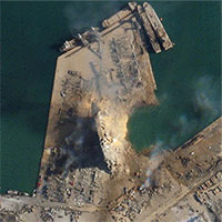 Ảnh vệ tinh cảng Beirut trước và sau vụ nổ thảm khốc ở Lebanon