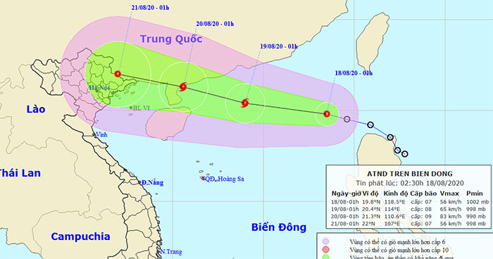 Áp thấp nhiệt đới vào biển Đông đang mạnh lên thành bão