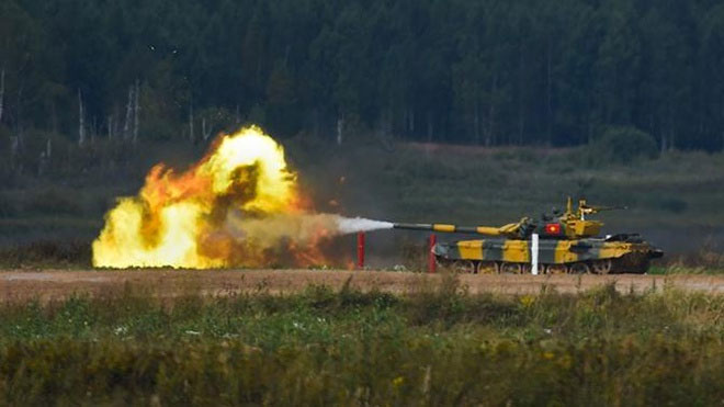Đội xe tăng Việt Nam lần đầu vô địch bảng 2 Tank Biathlon