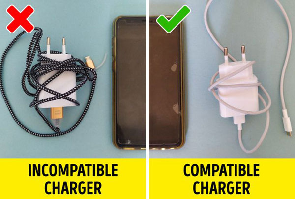 Sử dụng bộ sạc rẻ tiền