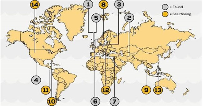 14 điểm ẩn chứa những kho báu "khủng" nhất thế giới