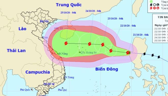 Bão số 8 hướng vào miền Trung và liên tục tăng cấp
