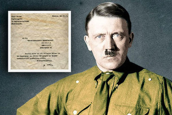 Bức thư đầy lỗi đánh máy của trùm phát xít Hitler