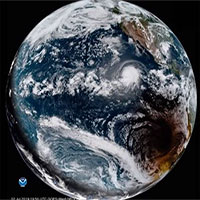 Nhật thực lướt trên Trái đất nhìn từ ảnh vệ tinh