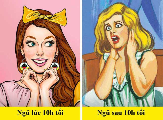Khi đi ngủ trước hoặc sau 10h tối, cơ thể con người sẽ khác nhau thế nào?