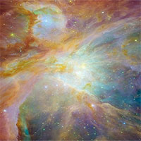Tinh vân Orion rực rỡ giống "pháo hoa" vũ trụ