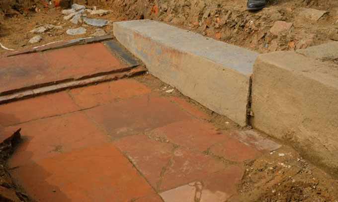 Phát hiện nhiều dấu tích kiến trúc trong thành nhà Hồ