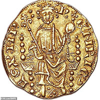Tìm thấy đồng tiền xu cổ khắc họa chân dung nhà vua Henry III