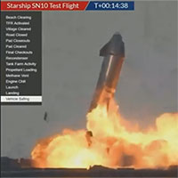 Tàu Starship SN10 phát nổ sau khi hạ cánh