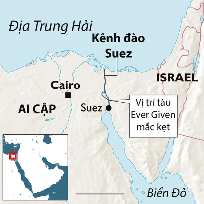 Tàu mắc cạn kênh đào Suez đã được giải cứu thành công