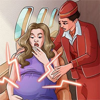 Điều gì xảy ra khi sinh con trên máy bay?