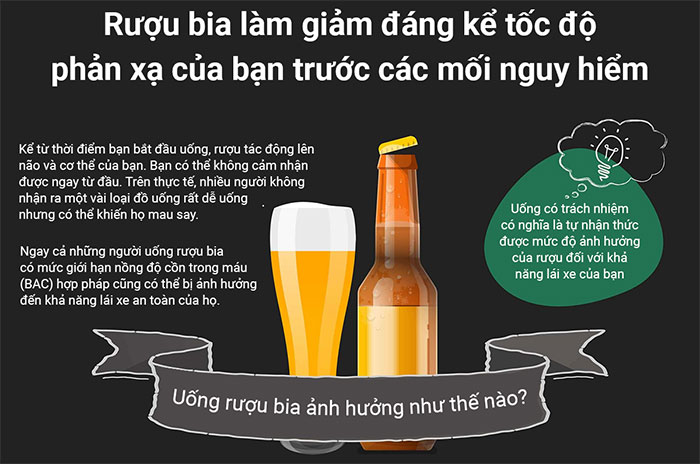 Tác động của rượu bia đối với người lái xe như thế nào?