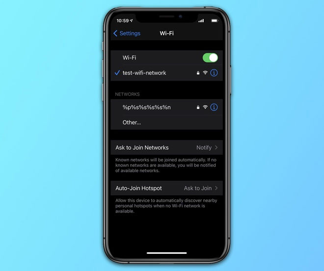Ký tự đặc biệt làm hỏng kết nối Wi-Fi trên iPhone