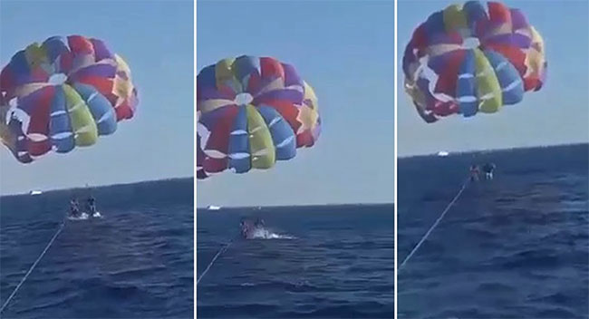 Cá mập tấn công người nhảy dù