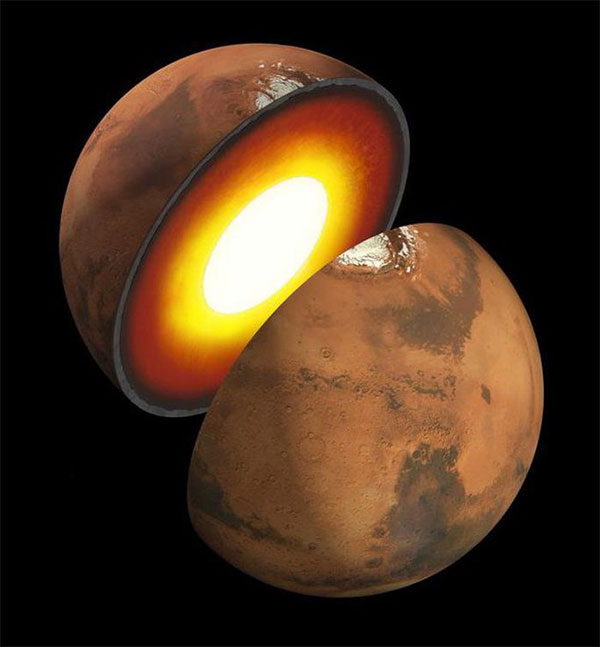 NASA tiết lộ sao Hỏa đang nóng chảy