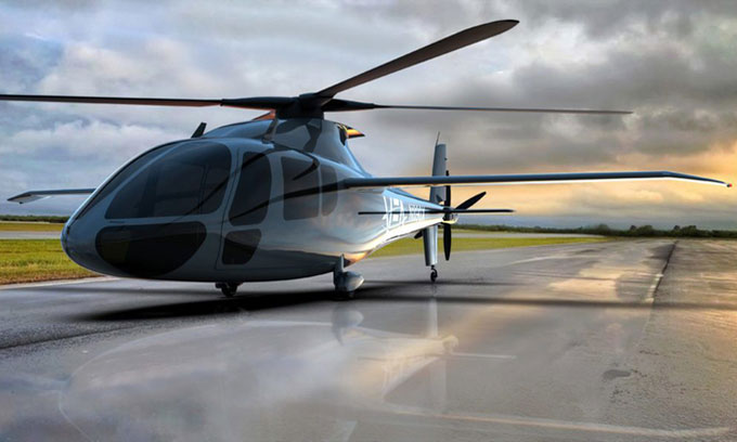  Thiết kế của trực thăng PA-890 chạy bằng điện. 