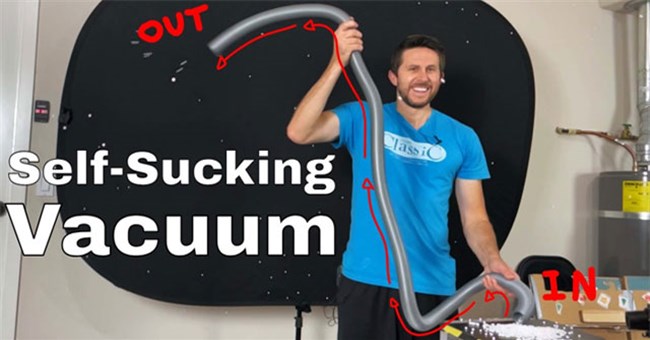 Làm thế nào để hút bụi chỉ với một đoạn ống nhựa?