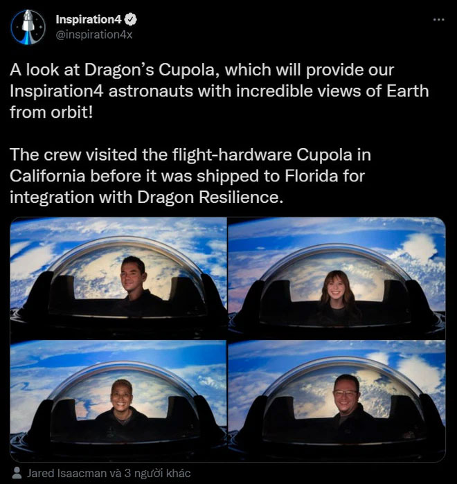 Ngắm nhìn Trái đất và vũ trụ từ ý tưởng tàu vũ trụ Dragon Cupola mới của SpaceX