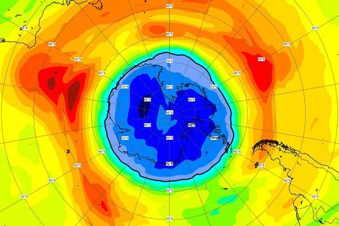 Choáng với kích thước lỗ thủng tầng ozone ở Nam Cực