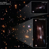 NASA/ESA chụp được "quái vật" bẻ cong không thời gian, "xé" thiên hà làm 3