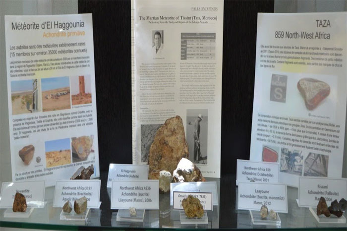 Các mẫu vật tại Bảo tàng đá ở Agadir