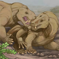 Trận chiến giữa hai "quái vật" răng kiếm hơn 250 triệu năm trước