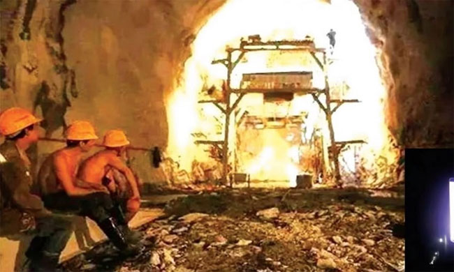 Hầm đường sắt xuyên qua lòng đất nóng tới 89 độ C