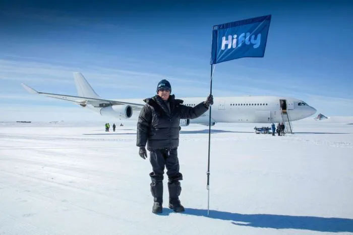 Đây là chiếc máy bay Airbus A340 đầu tiên tới Nam cực