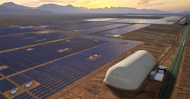 Pin 200 MWh tích trữ điện mặt trời bằng CO2