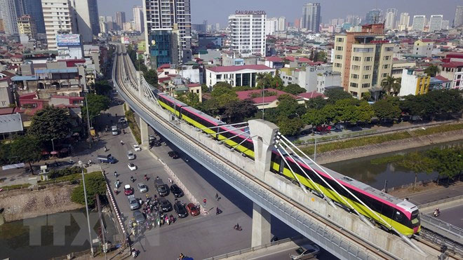 Hà Nội vận hành thử đoàn tàu tuyến metro Nhổn-ga Hà Nội