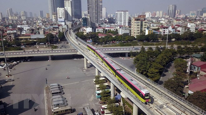 Hà Nội vận hành thử đoàn tàu tuyến metro Nhổn-ga Hà Nội