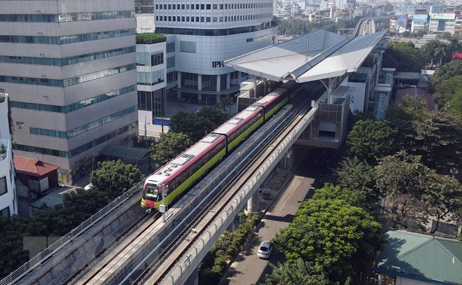 Hà Nội vận hành thử đoàn tàu tuyến metro Nhổn-ga Hà Nội