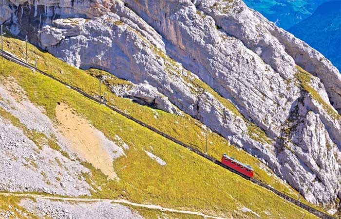 The steepest railway in the world is also located in Switzerland.