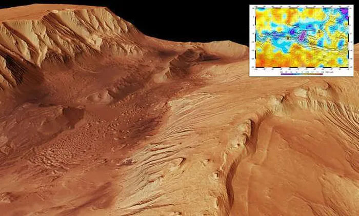 Vùng nước chỉ cách bề mặt Valles Mariners chưa đầy 1 mét