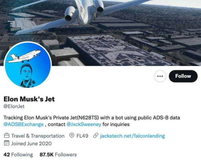 Cậu hacker đã lập trang Twitter riêng để theo dõi lộ trình chuyến bay của Elon Musk.
