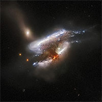 Ảnh chụp thiên hà hợp nhất cách 681 triệu năm ánh sáng