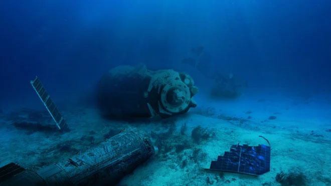  Công trình lớn nhất từng rơi xuống Point Nemo là Phòng Thí nghiệm Không gian (MIR) 