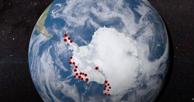 Các nhà khoa học tiết lộ, có 138 ngọn núi lửa nằm ở Tây Nam Cực