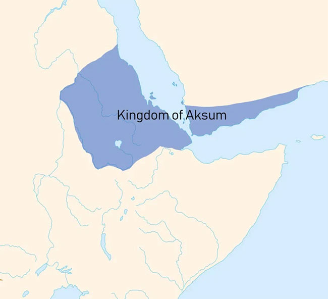Vị trí của vương quốc Askum trên bản đồ.